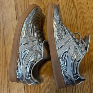 Steve Madden Madrid Metallic Silver Sneakers